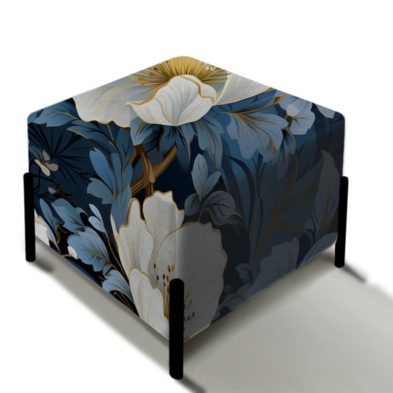 Daeson - Repose-pieds carré floral