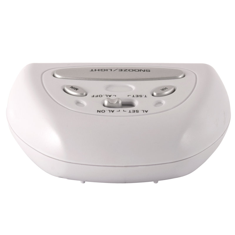Auric Large LCD Display Alarm Clock White
