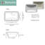Lavabo de salle de bain rectangulaire encastré en porcelaine vitreuse avec trop-plein Great Point-4095031
