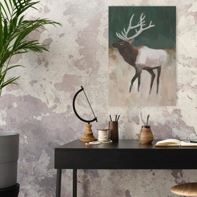 Elk Country, art animalier abstrait contemporain
