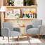 Upholstered Accent Armchair with Turned Solid Wood Legs-1818527477