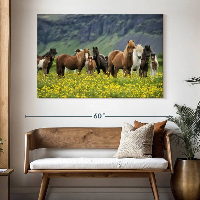 Icelandic Horses I, 34" H x 51" W