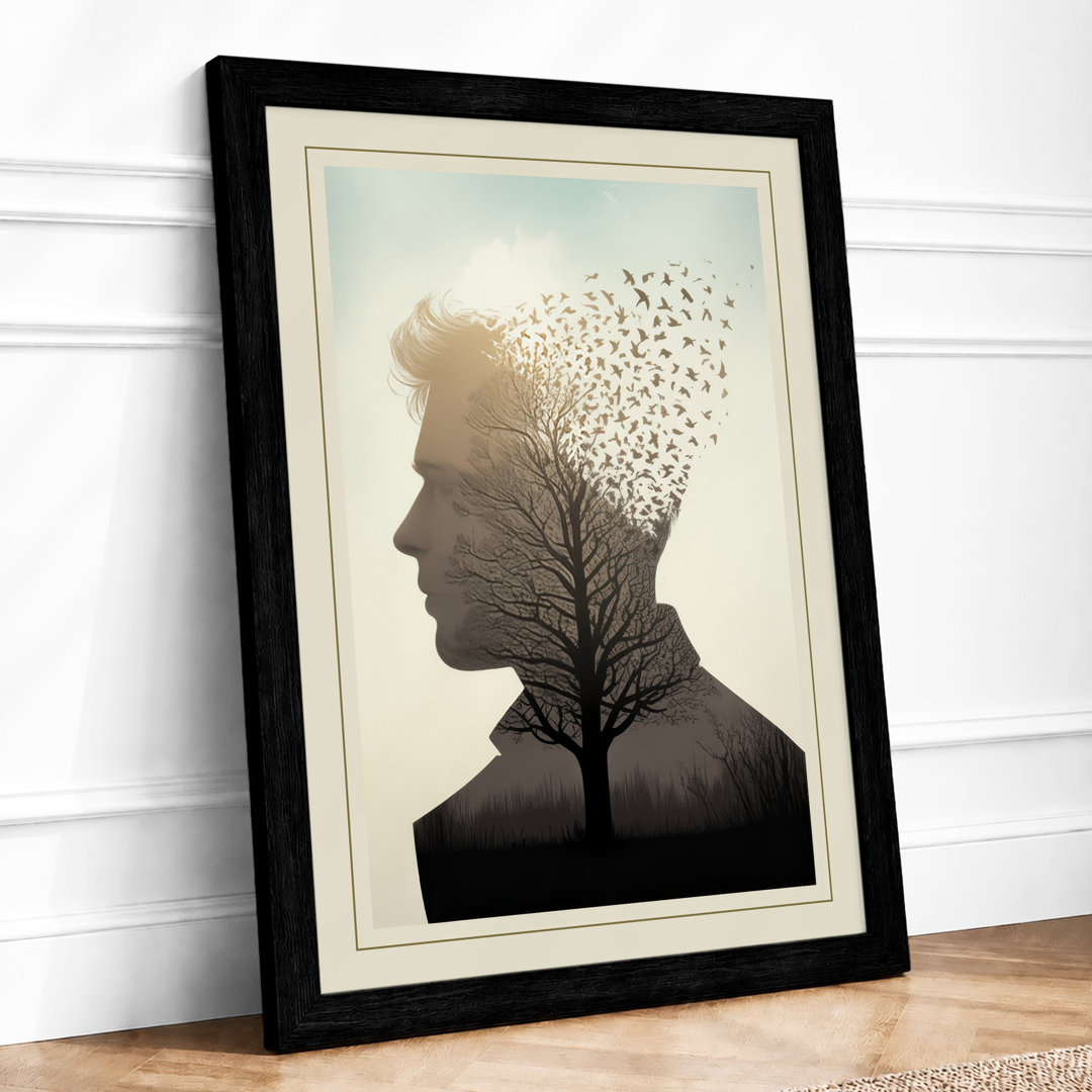 Tree Mind Minimalist Framed Art Print