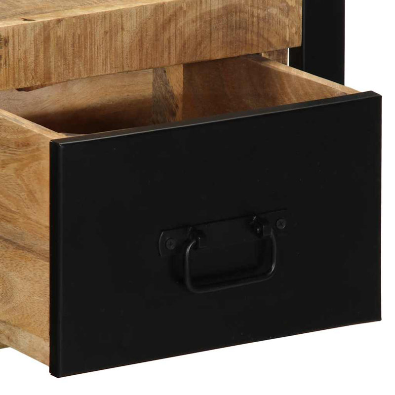 40cm W Metal Bedside Table