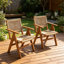 Chaise de salle à manger d'extérieur 2 pièces 2 pièces-129634428