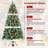  Pre-Lit Frosted Pine Artificial Christmas Tree with Pine Cones, Auto Open Branches & Metal Stand-112575502