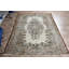 Grand tapis Oushak brun antique turc rétro avec des tons pâle et doux pour la salle à manger