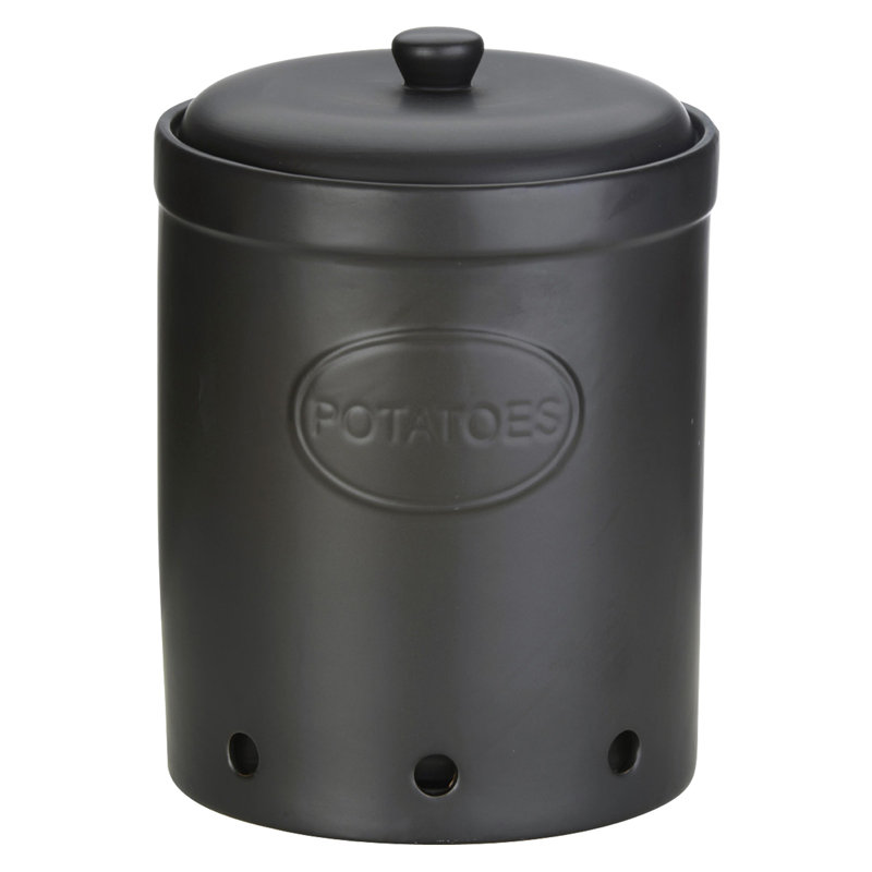 Potato Storage Jar, Black