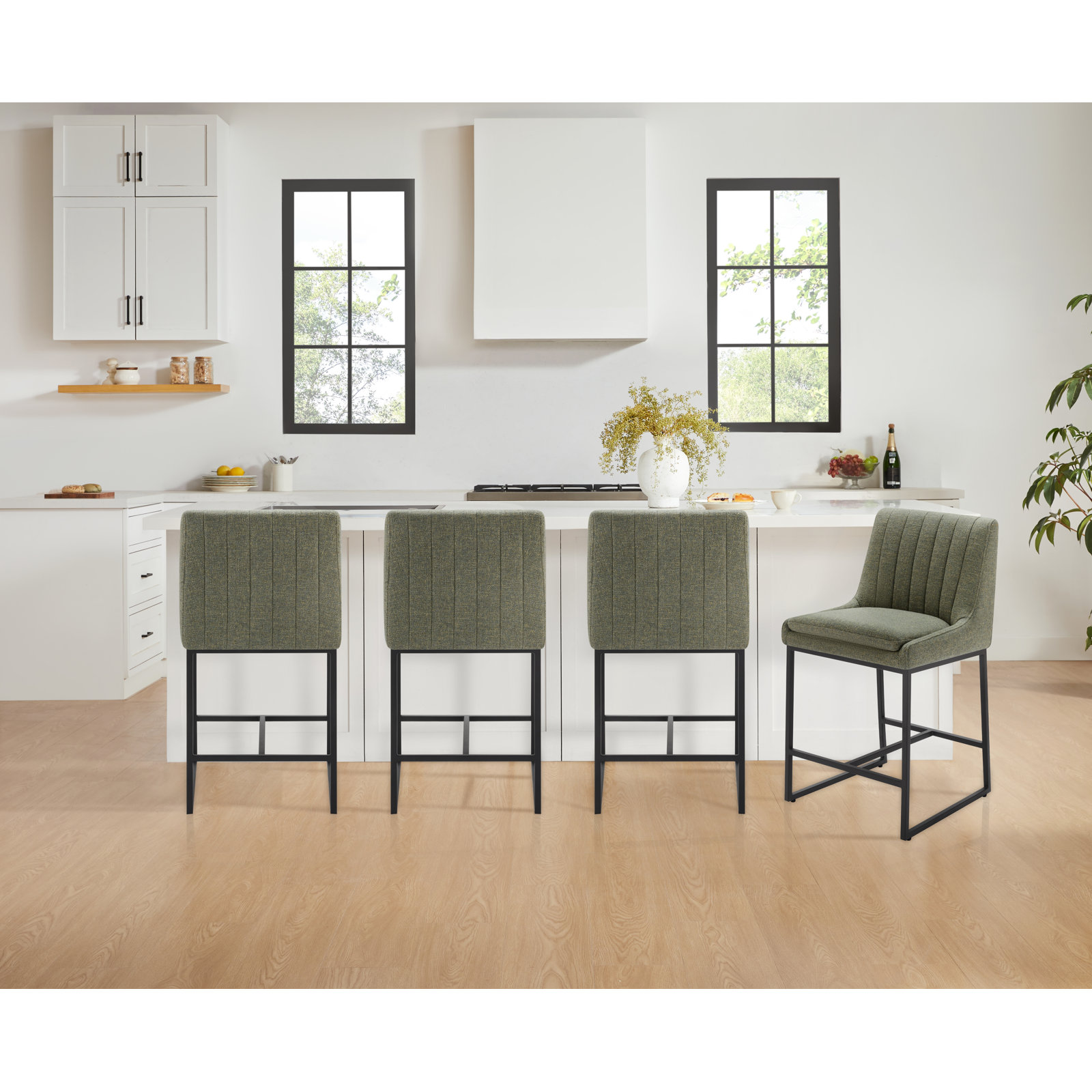 Winn 26" Bar Stool, Nathan Hemp Tweed