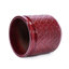 3 pots de fleurs modernes en céramique rouge pour pâte de jardin - Drainage d'extérieur au fini givré et brillant - Racine
