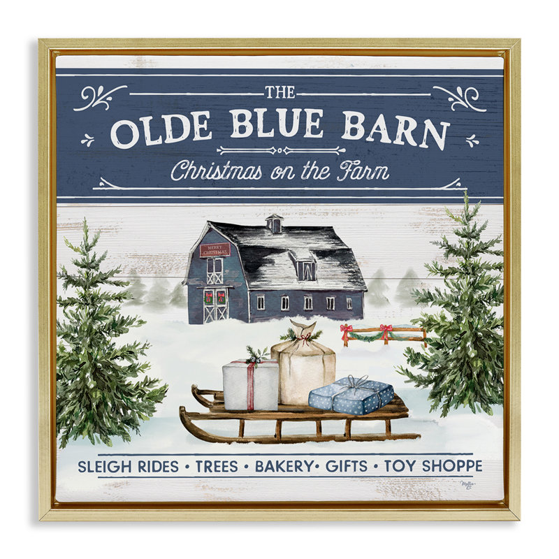 Expression de Noël à la ferme, Or, H 18 po x l 18 po