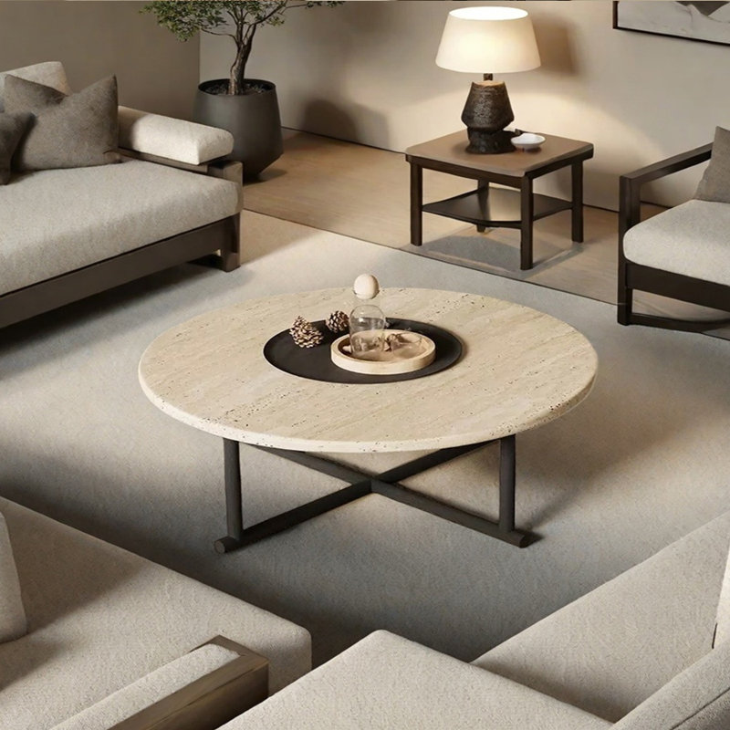 Table basse Minimalist Vintage, H 13,77 po x L 31,49 po x l 31,49 po