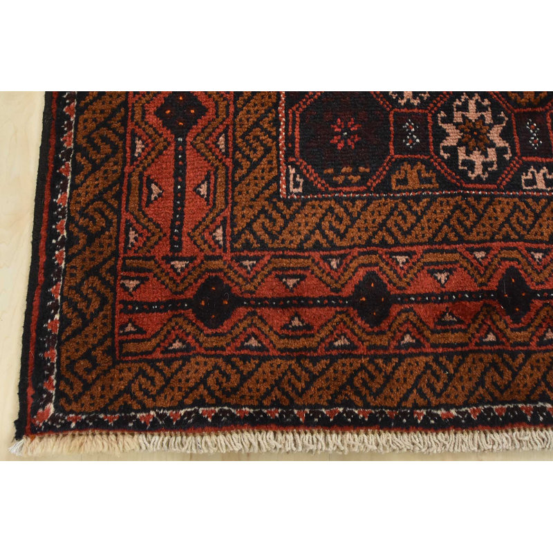 Tapis bleu unique de 3 pi 9 po x 7 pi 1 po