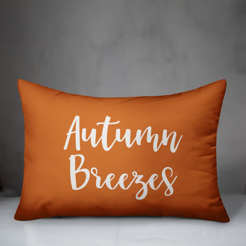 Reversible Throw Pillow, Orange
