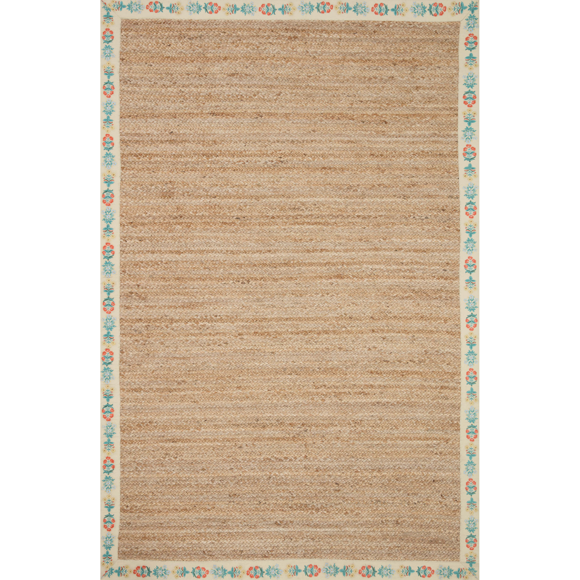  Costa COS-02 Mughal Rose Natural Cream Rug, Rectangle 5' x 7'6"
