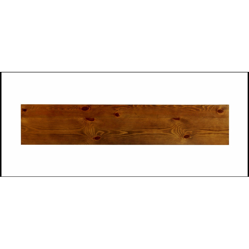 Garrison Oak Finish Console Table with Spacious Shelf and Mid-Post Support for Enhanced Stability and Storage