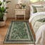 Tapis fleuri vintage lavable à la machine - Tapis botanique doux et antidérapant à poils courts-56557652-56557655