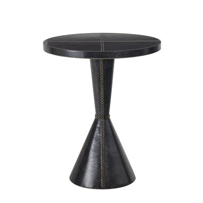 Gabe Leather Accent Table (Black)