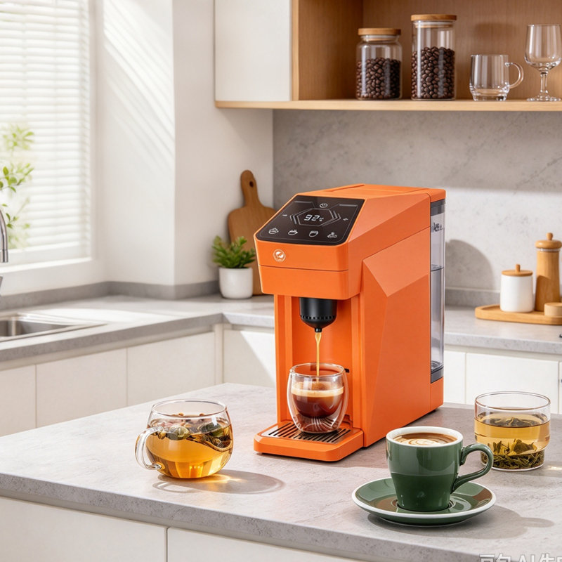 Machine à café compacte et automatique, compatible avec plusieurs capsules, pour faire de l'espresso et de l'Americano