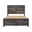 Grand lit plateforme avec rangement au pied 1pc