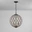 Luminaire sphère suspendu 4 lumières lanterne Fianna