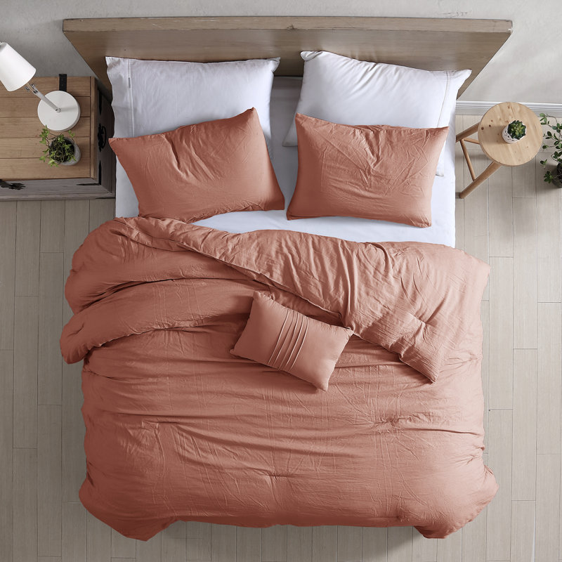 Fils modernes - ensemble d'édredon Beck - microfibre brossée en duvet synthétique - ensemble de couvre-lit toutes saisons élégant - comprend édredon, taies décoratives et coussin décoratif