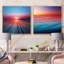 Sunset Beach Horizon Hue - ensemble de 2 collages nautiques et carrés de plage-2106943815-2106943800