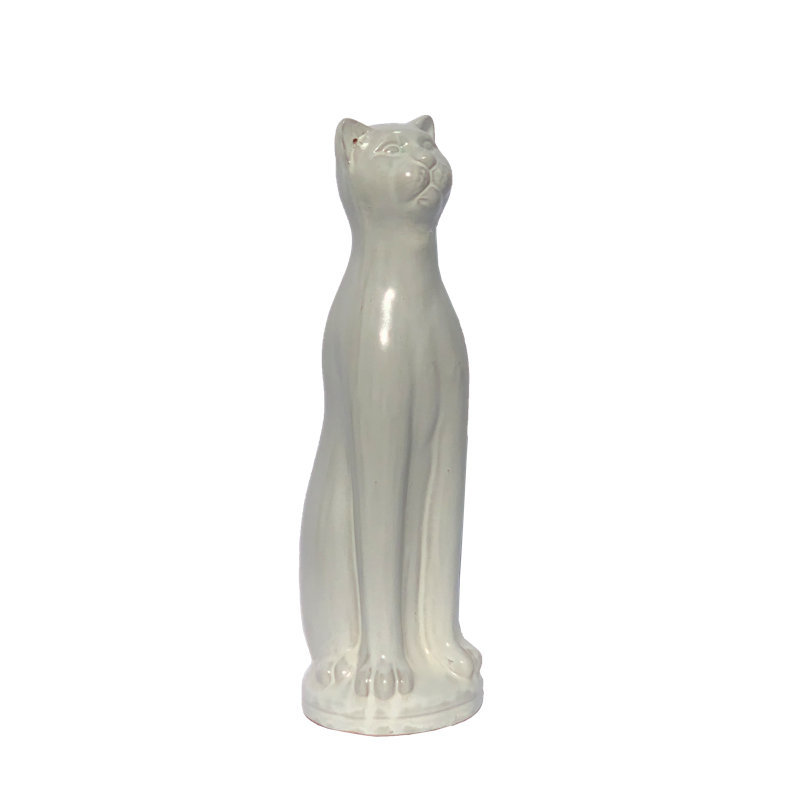 PLANTatorEM chat debout (blanc) - Céramique cuite à la main, Blanc