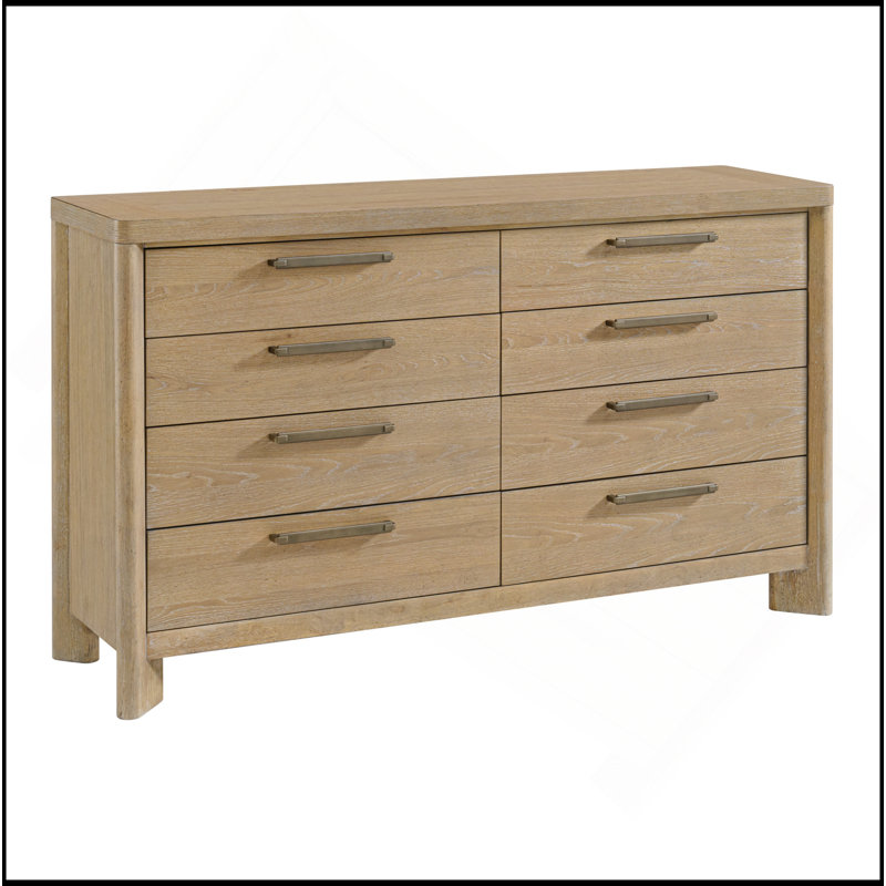 Commode 8 tiroirs brun clair