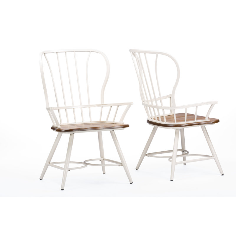 Chaise avec accoudoirs Criswell, Blanc