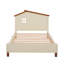 Ensemble de chambre à coucher 3 pièces avec lit plateforme simple avec table de chevet et commode, gris-107130635