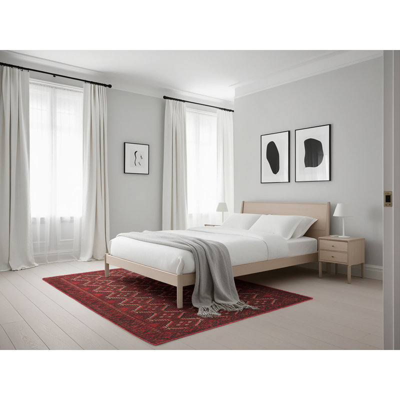 Tapis rouge à motif sud-ouest, Rectangle 5 pi x 7 pi