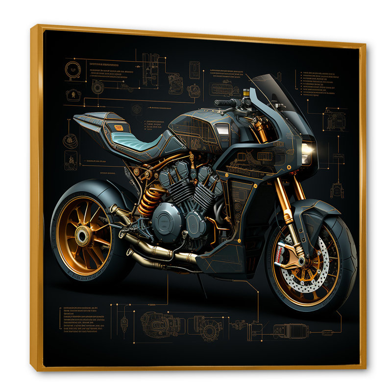 Classic Lavish, impression sur toile, Cadre flottant doré, H 24 po x l 24 po x P 1 po
