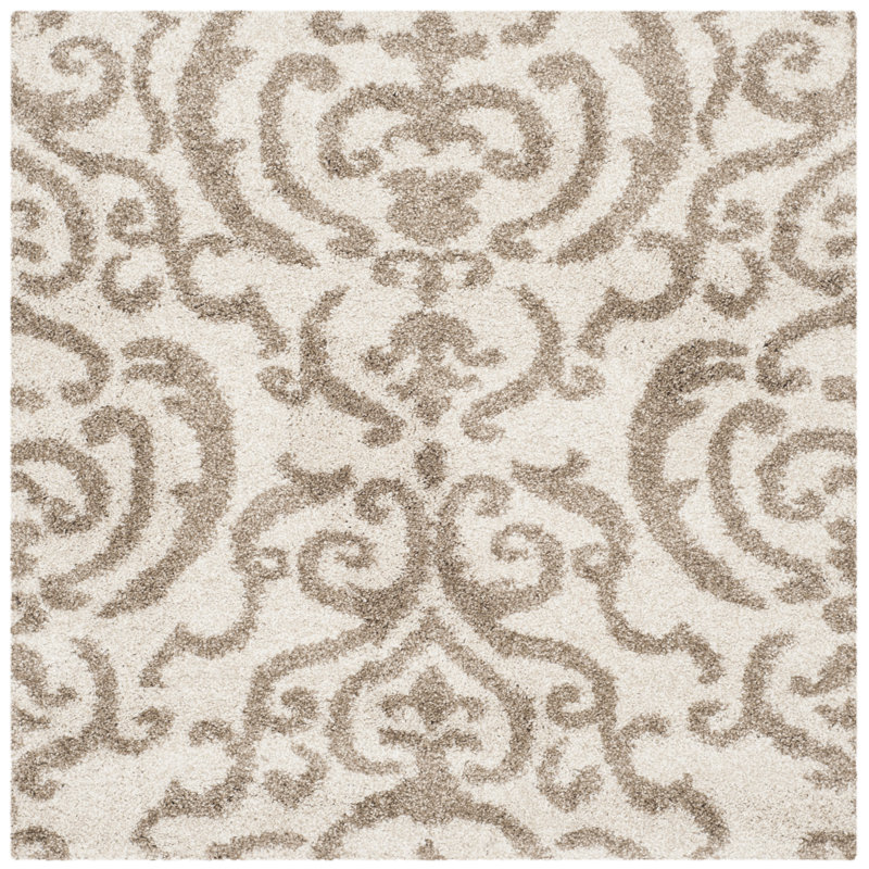 Tapis brun / beige Ellyona, Carré 6 pi 7 po