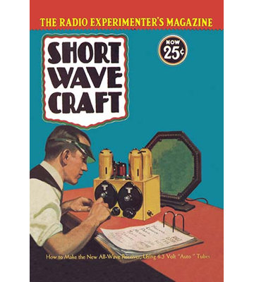 Artisanale à ondes courtes : comment faire du nouveau récepteur à ondes toutes vagues par hugo gernsback affiche rétro