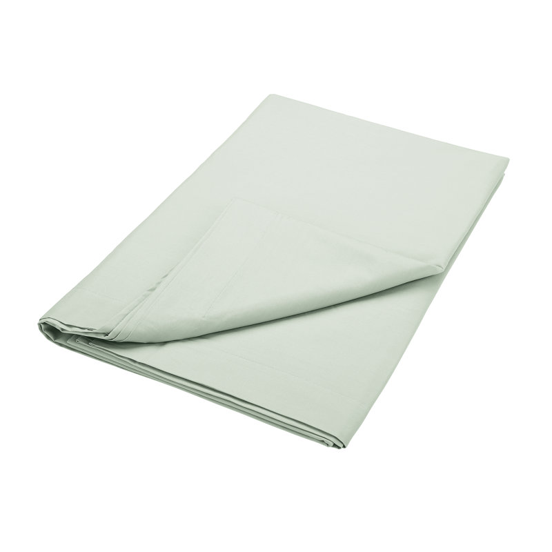 BOB 200 TC PIMA COTTON Percale Flat Sheet, Green, Super King (6')