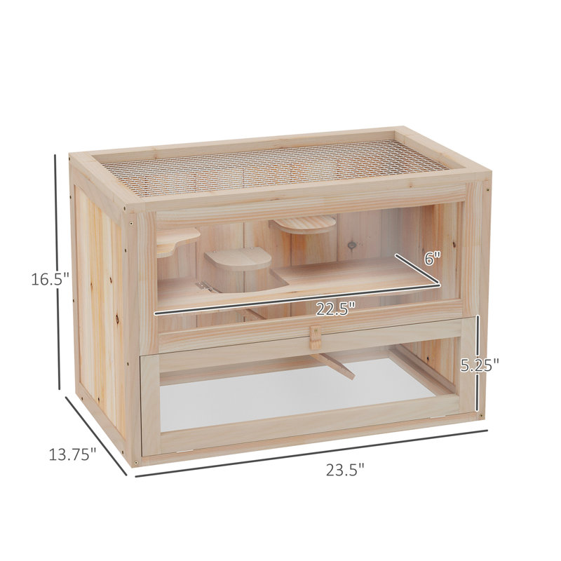 Cage à hamster sur 2 niveaux
