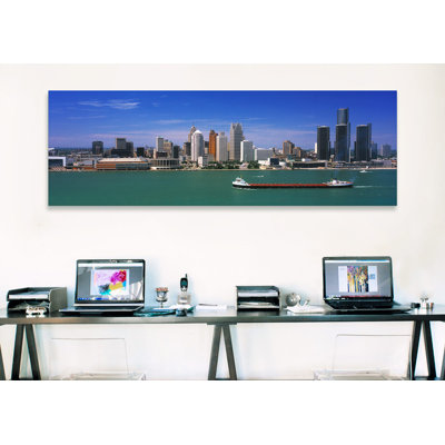«Buildings at the Waterfront, Detroit, Michigan», reproduction de photo sur toile