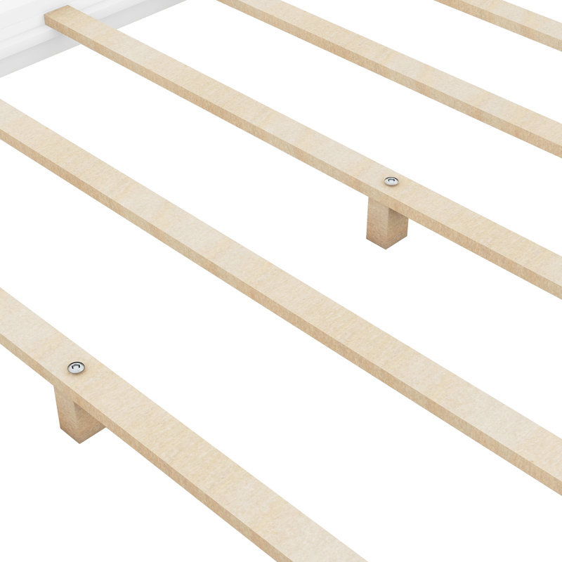 Grand lit à baldaquin blanc avec pieds de support - structure stable, matelas frais, esthétique moderne pour garder le matelas frais et attrayant
