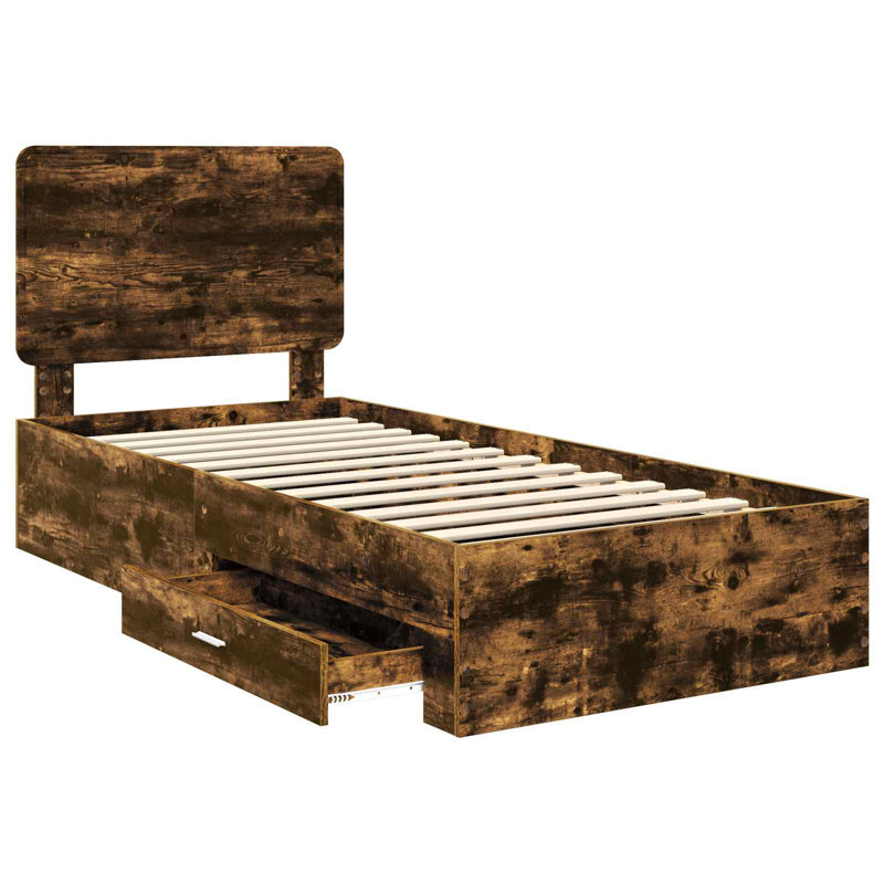 Bed Frame, Small Single (2'6), Smoked Oak