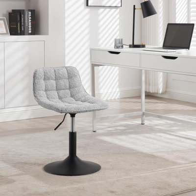 Nikeea Swivel Upholstered Adjustable Height Counter Stool