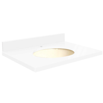 Dessus de salle de bain simple 25 po meuble-lavabo