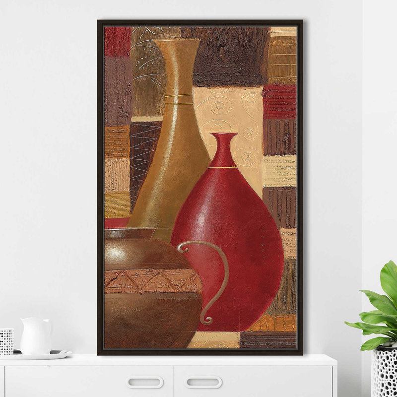 World Spice II par Rob Hefferan - Peinture, Cadre flottant espresso, H 43,5 po x l 27,5 po x P 2 po