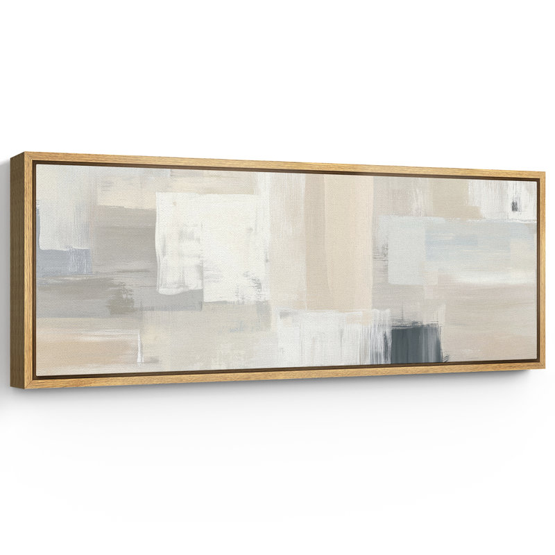 «Neutral Minimalist Abstract Beige Gray», œuvre d'art moderne, textures géométriques contemporaines, impression sur toile encadrée, 3 pièces