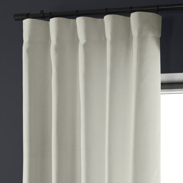 Latitude Run® Armita Faux Linen Room Darkening Curtains for Bedroom ...