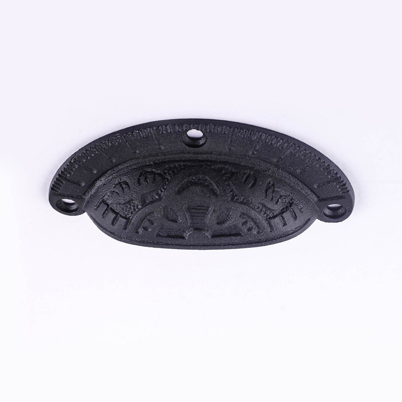 Poignée coquille 3 1/4" center to central en fer cabinet ou tiroir
