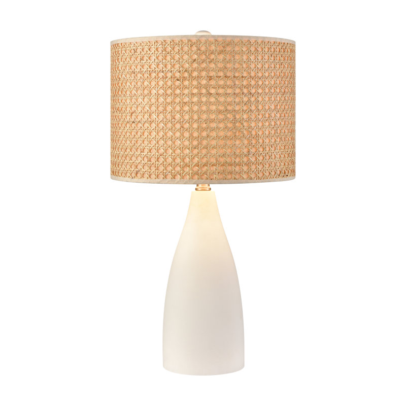 Lampe de table 1 lumière de 23 po de hauteur Rockport - blanc mat