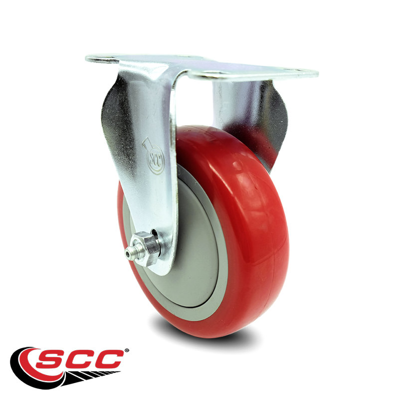 Roulettes en polyuréthane, Rouge