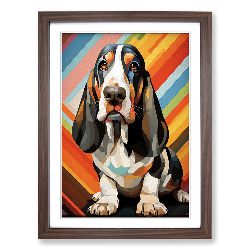 Single Picture Frame Wall Art, 64cm H x 46cm W, Walnut Framed