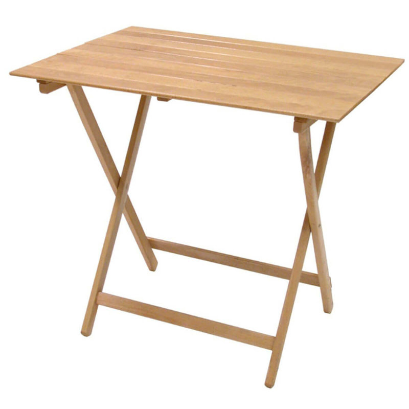 Keley Rectangular Solid Wood Outdoor Dining Table - 60 cm W 80 cm D